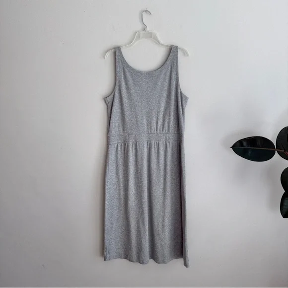 Haven Well Within Womens Cotton Interlock Tie Waist Midi Dress Gray Size Large - Picture 7 of 8